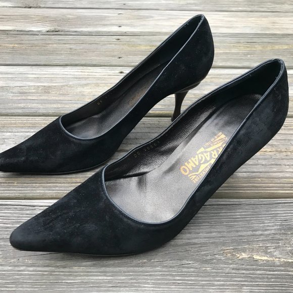 Salvatore Ferragamo Women Heels Suede Point Toe Pu - Picture 5 of 12